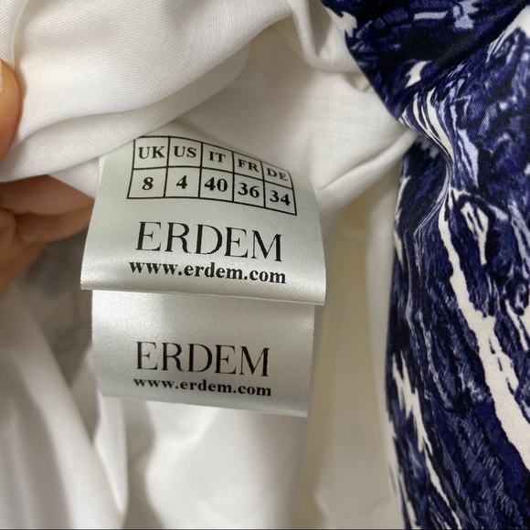 ERDEM Elena Floral Graphic Print Midi Skirt - Picture 11 of 13